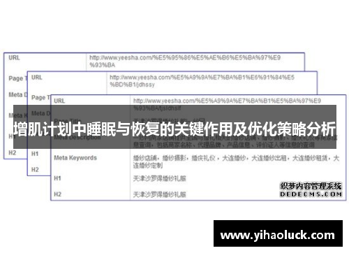 增肌计划中睡眠与恢复的关键作用及优化策略分析
